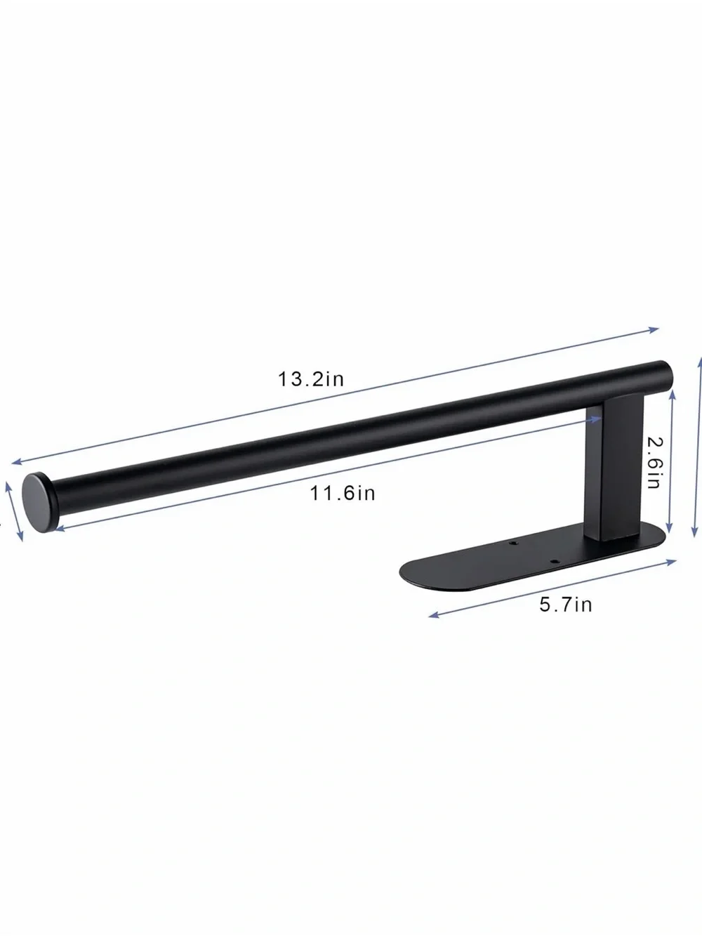 Honmein Under Cabinet Paper Towel Holder – Black Stainless Steel